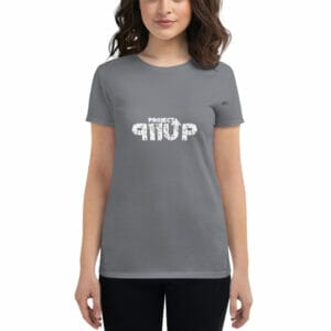 Women's short sleeve t-shirt with White Logo - Image 8